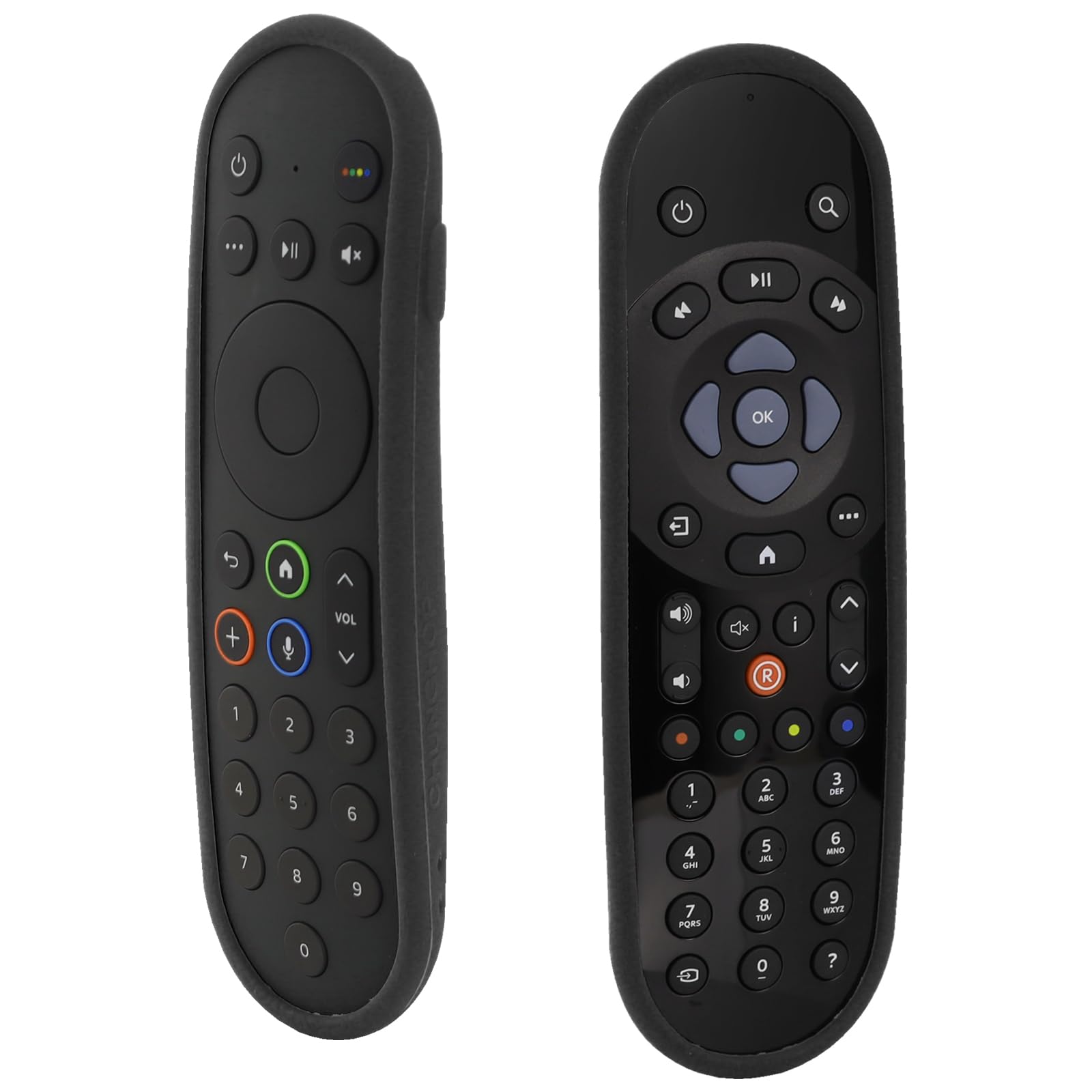 Remote Control Protective Cover Fit for Sky Q Touch and Non-Touch Controller, Silicone Case Also for Sky Glass/Stream TV Remote, Shockproof - Black (Please See Figure 2 Before Ordering)
