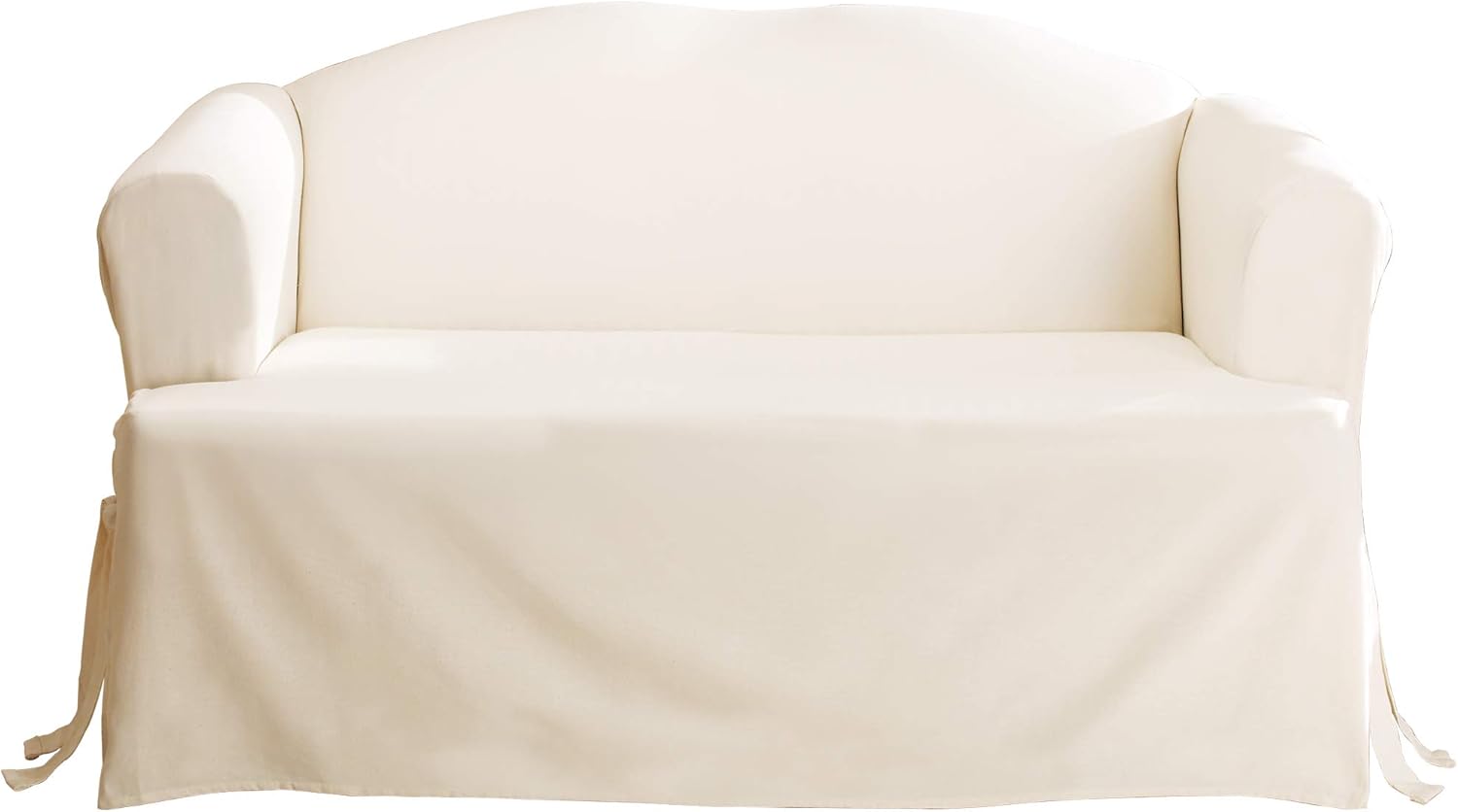 Sure Fit Cotton Duck T Cushion Loveseat Slipcover Natural Amazon Ca Home Kitchen