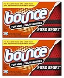 Bounce Pure Sport Dryer Sheets For Men, 70 Count (Pack of 2) Total 140 Sheets