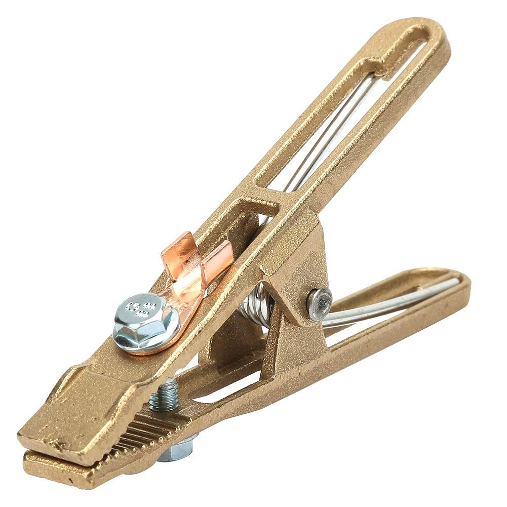 DEWIN 260A Brass Welding Earth Clamp, A Shape Magnetic Heavy Duty Earth Welding Crocodile Clamp for Welding Machines