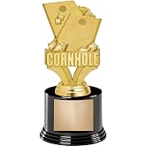 Crown Awards 7" Games Cornhole Award On Round Trophy Base