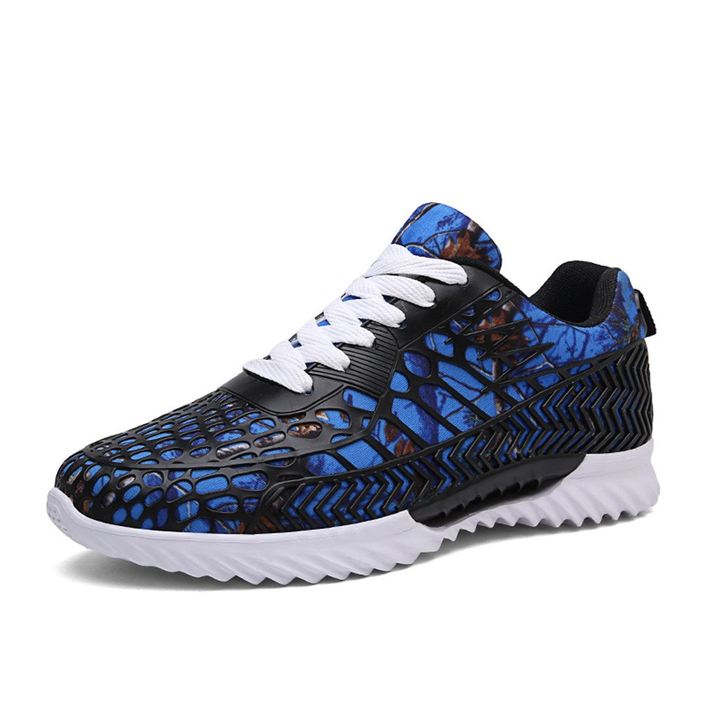 XHY Men\'s Lightweight Breathable Sports Sneakers Casual Atheletic Running Shoes Jogging Climbing Gym Couples\' Blue Size 10.5(Men)
