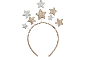 Beaupretty Star Headband, Christmas Glitter Pentagram Headwear Holiday New Year Headdress for Adults