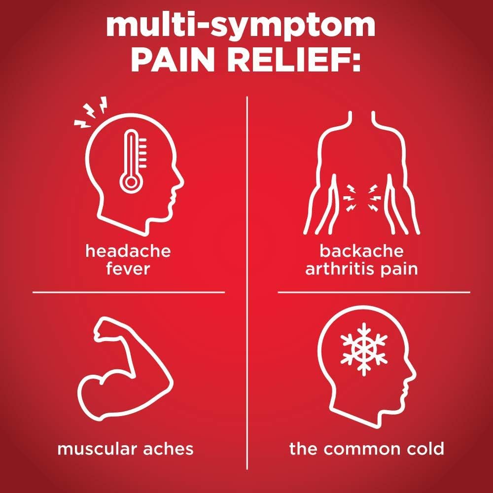 Basic Care Extra Strength Pain Relief, Acetaminophen Caplets, 500 mg, 500 Count: Health & Personal Care