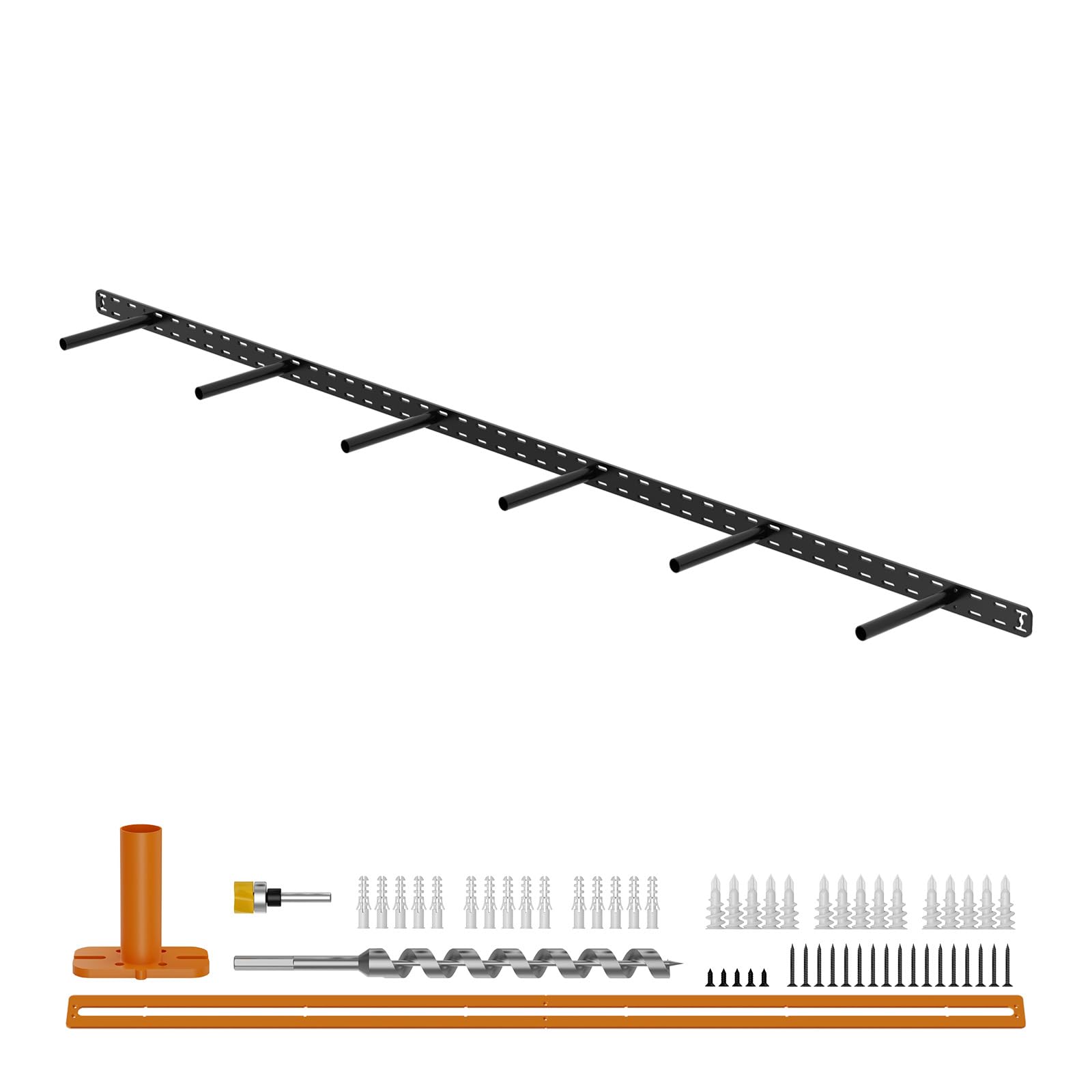 Photo 1 of 1 Pack Large Shelf Brackets Long Floating Shelf Bracket Invisible Floating Shelf Hardware Heavy Duty Floating Mantel Brackets(70"X4"X1.5")