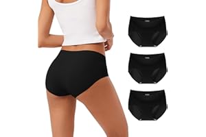 INNERSY Women's Seamless Touch Hipster Panties No Show Quick Dry Underwear 3-Pack