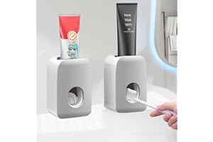 Automatic Toothpaste Dispenser, 2 PCS Toothpaste Squeezer for Family Shower Decor, Wall Mounted Bathroom Accessories Organize