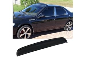 STARTSHIP RN88 Universal Rain Snow Guard Sun Roof Wind Deflector,1pcs Tape-On Dark Smoke Auto Moonroof Window Visor Fit The S