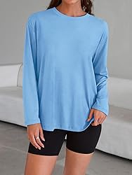 Trendy Queen Womens Oversized Long Sleeve T Shirts
