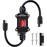 MARSTEK 12V Inline On/Off Switch, IP67 Waterproof SAE Connector 14AWG | Heavy Duty With On/Off Switch, Quick Connect Disconnect for Solar Panels, RVs, Motorcycles &amp; More