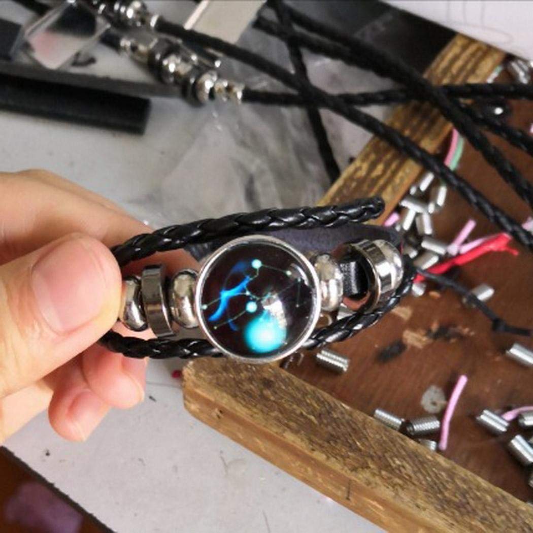 Kikole Women Casual Geometric Braided Layered Drawstring Constellation Bracelet Strand