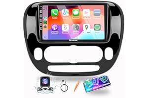 for Kia Soul 2014-2019 Manual AC Car CarPlay Android Auto Navigation Stereo GPS Radio Reverse Camera Display 9" IPS Touchscre