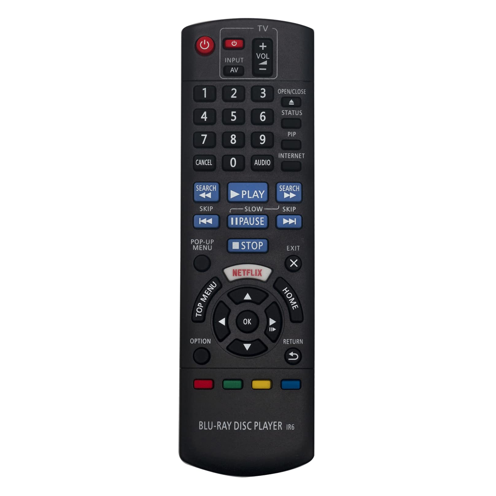 N2QAYB001029 Replacement Remote Control -VINABTY-Fit for Panasonic Blu Ray Disc Player N2QAYB001029 Remote control DMP-BD83 DMP-BD833 DMP-BDT165EF DMP-BDT167EG DMP-BD833EGK