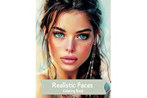Realistic Faces Coloring Book: 40 Grayscale Portraits of Beautiful Women for Teens and Adults, Relaxing Coloring Pages