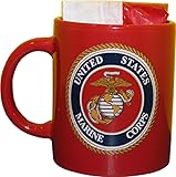 United States Marine Corps Decal Logo Black Stoneware