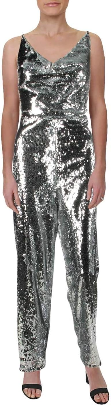 black halo lucy sequin jumpsuit