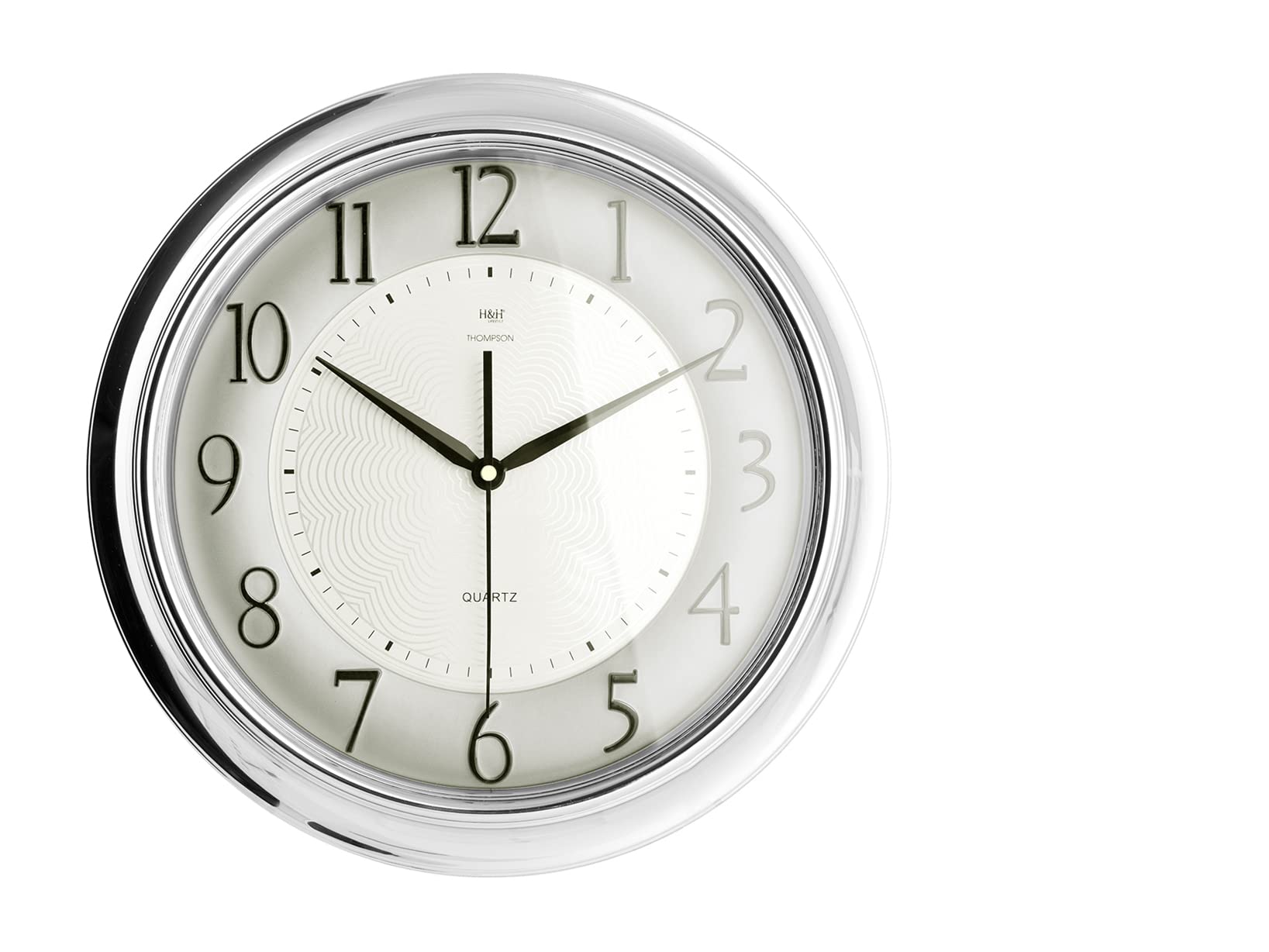 H&H Wall clock thompson round cm 37 silver color. watches