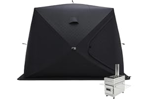 Albott 8.2' x 8.2' x 6.7' Outdoor Sauna Tent, Portable Wood Burning with Stove, 4-6 Person Steam for Dry Sauna, Oxford Cloth & Carbon Steel Stove with Stone, Grey
