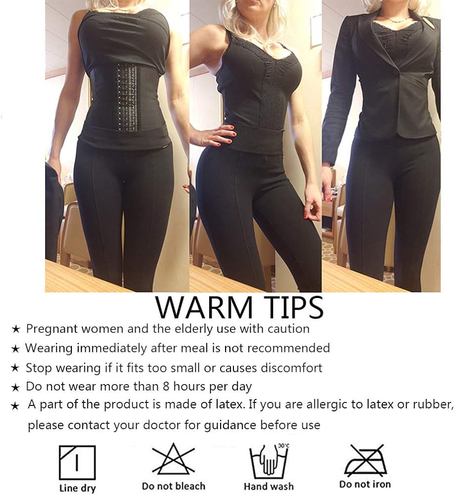 Waist Trainer for Women Corset Cincher Body Shaper Girdle Trimmer with Steel Bones Extender at  Women’s Clothing store