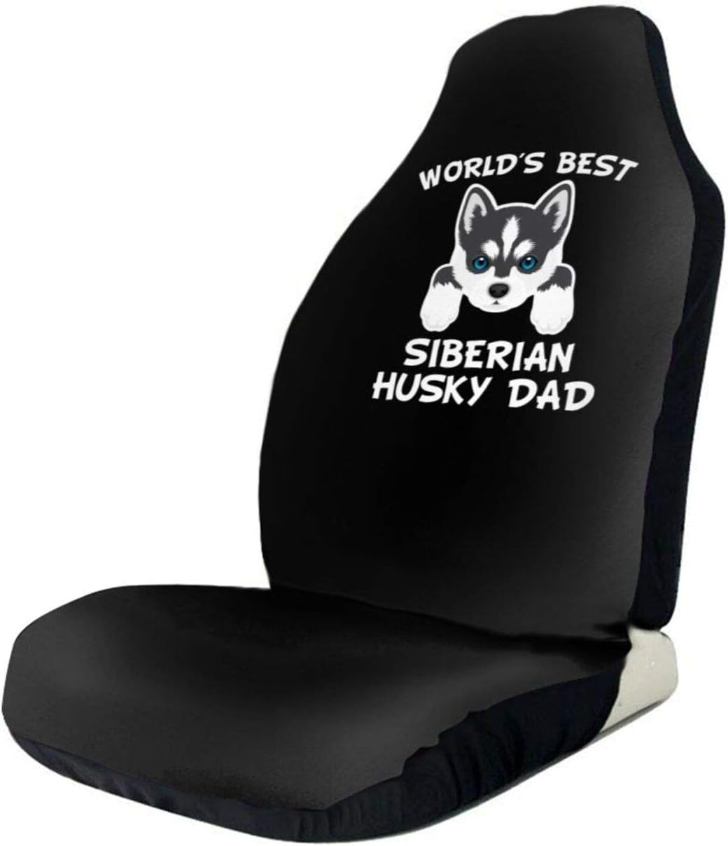 SJHKND World's Best Husky Dad Funny Car Seat Covers Front