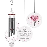 BeauGift Best Friend Birthday Gifts for Women, Wind Chimes Friendship Gifts for Her, Long Distance Galentines Valentines Day Wedding Graduation Gift, Home Decor Keepsake for Bestie BFF Friends