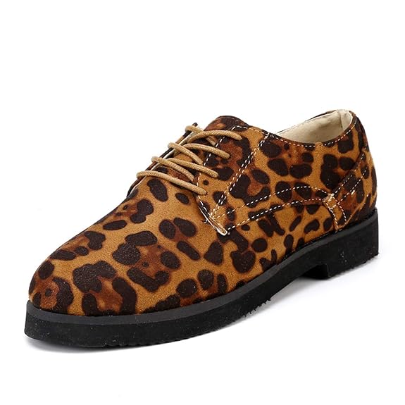 drak leopard big dots brogues casual