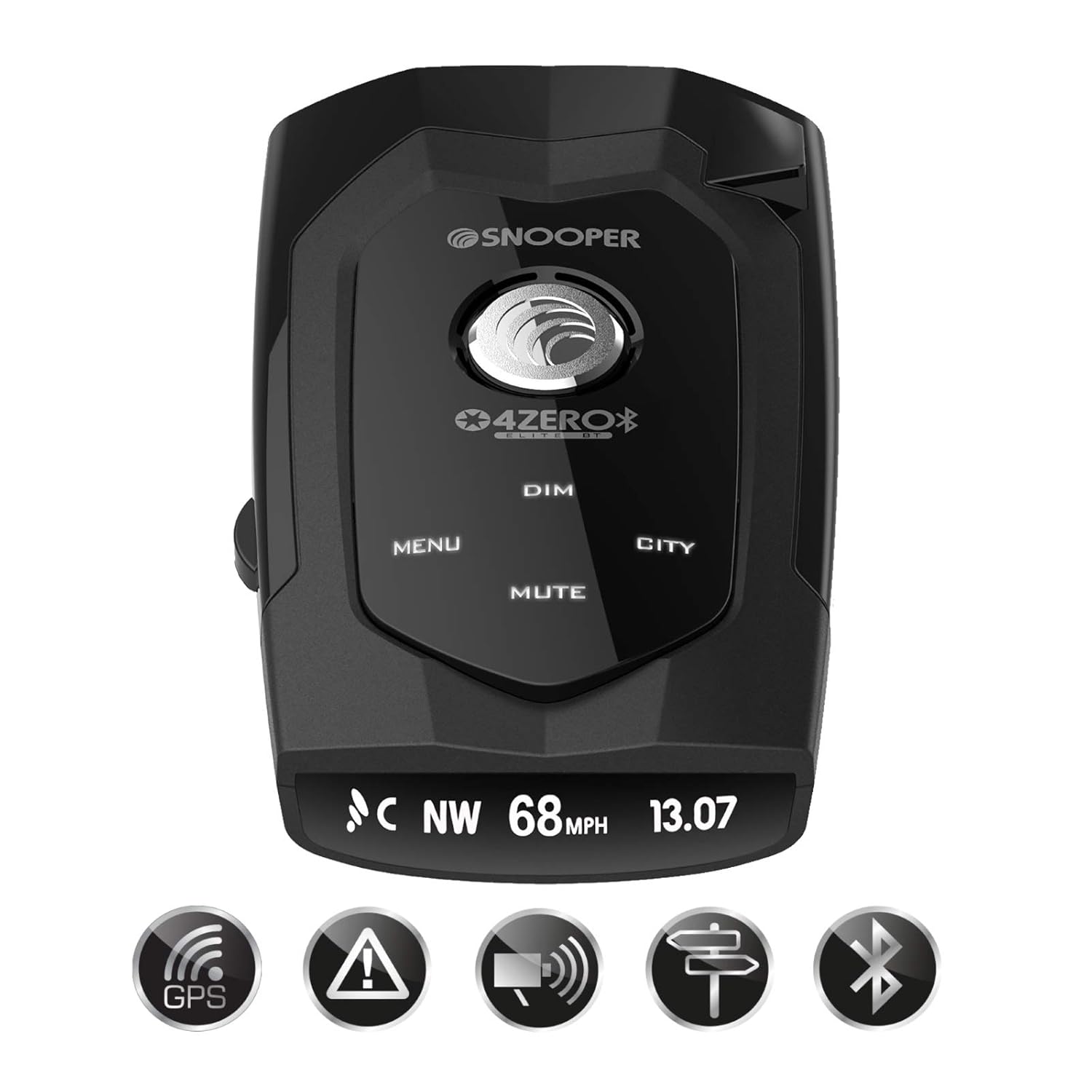 Snooper 4Zero Elite BT GPS/Radar/Laser Detection Device with Bluetooth