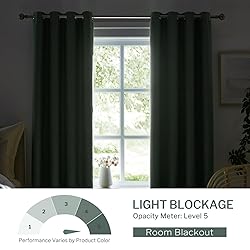 Melodieux Blackout Curtains for Bedroom Cotton