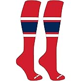 Mk Socks Competitor OTC Baseball, Football Socks (B) Red, White, Navy