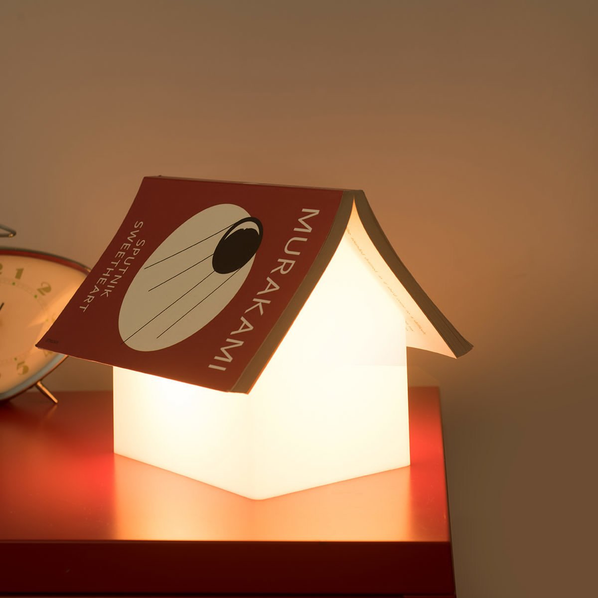 Suck UK Book Rest Lamp | House Shaped Lamp | Book House Lamps | Room Decor | LED Lights for Bedroom | Bedside Lamps | Decorative Home Accessories | Bedside Reading Night Light | Housewarming Gifts