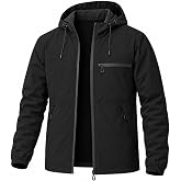 Wellhero Men's Lightweight Windbreaker Jacket Full-Zip with Chest Pocket