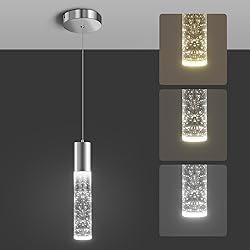OKELI Modern Pendant Light,3Color LED Bubble