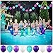 Mermaid Party Supplies - Under the Sea Decorations and Accessories Kit for Kids, Toddlers, Children and Girls Birthday, Baby Shower, Bridal Shower - 72 Pack