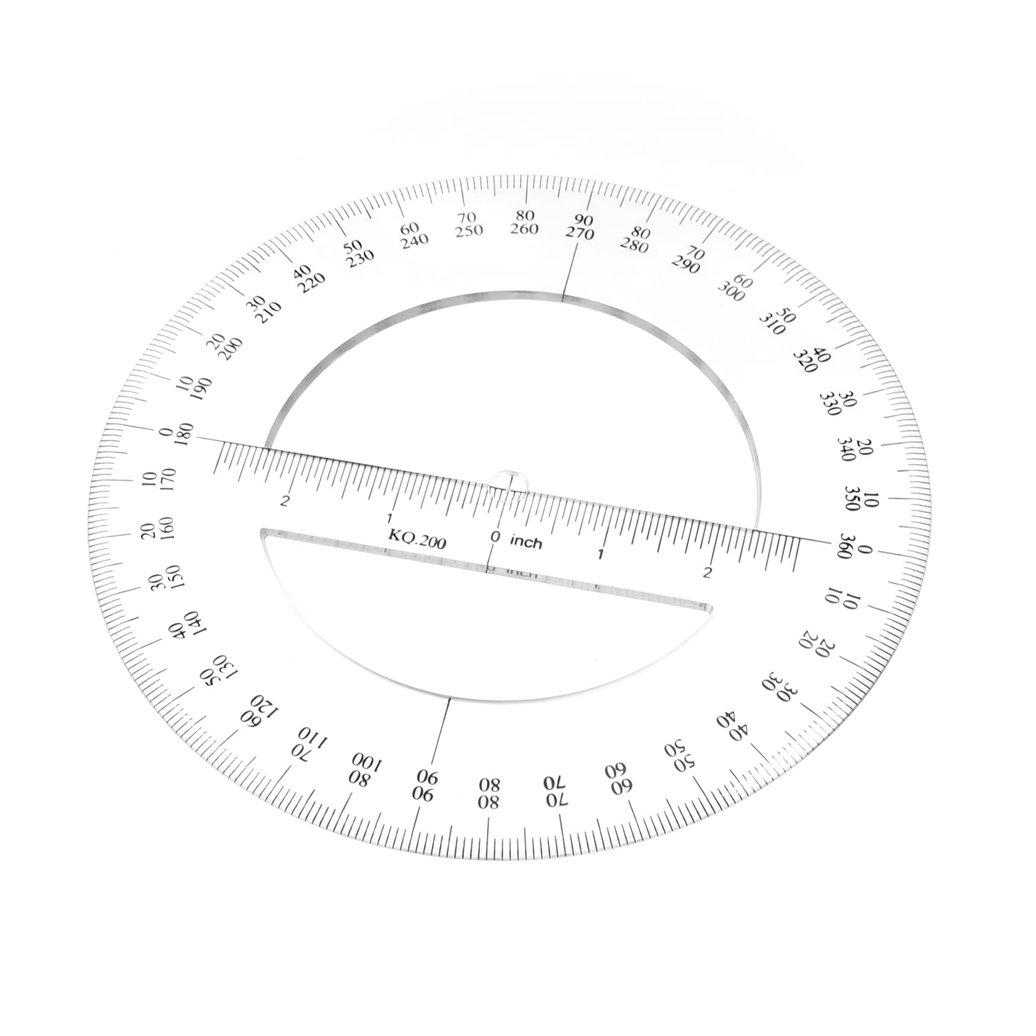 Utoolmart 360 Angle Measurement Tool,20cm / 7.9-inch Angle Measurement Tool, Drafting Tools, Circle Angle Measurement Tool, Math Geometry 1 Pcs