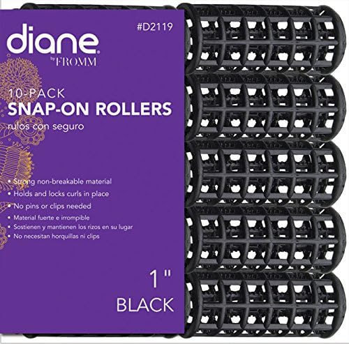 Diane Snap on Rollers 1 inch 10 rollers per pack 2119