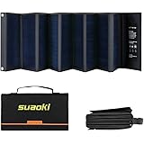 Suaoki Solar 60W Ladeger&auml;t mit USB Anschl&uuml;sse Beweglicher Solar Panel Ladeger&auml;t faltbares Ladeger&auml;t f&uuml;r Aktivit&auml;ten im Freien wie Camping, Wandern