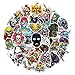 [Halloween Sticker] Skull Sticker Pack 100 pcs Gumindaris Cartoon Vinyl Cool Stickers for Mac Computer Car Motorcycle Bicycle Luggage Decal Graffiti Patches Skateboard PC Laptop Stickers - Waterproof