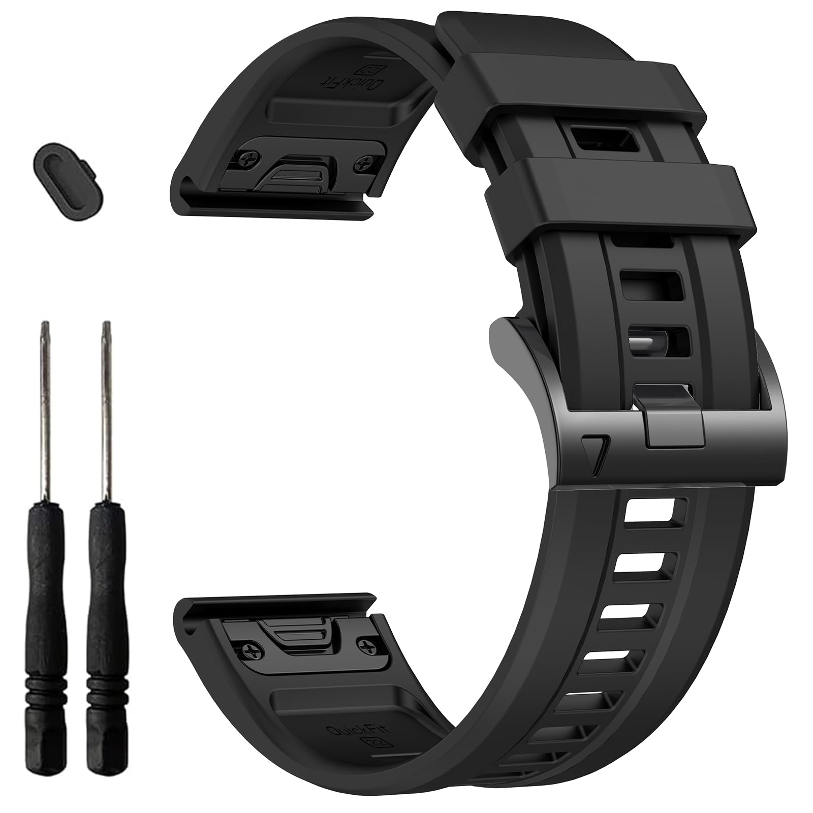 EZMVZKU 26mm Watch Straps Compatible with Garmin Fenix 8 AMOLED 51mm/7X Pro/7X/6X Pro/6X/5X Plus/5X, QuickFit Sport Silicone Watchband Replacement for Enduro 3/2/Descent Mk3i 51mm/Mk2i/Epix Pro 51mm