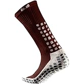 Trusox 3.0 Cushioned Grip Socks, Made in the USA, Non Slip Unisex Grippy Soccer Crew Socks with Grip for Football and Soccer