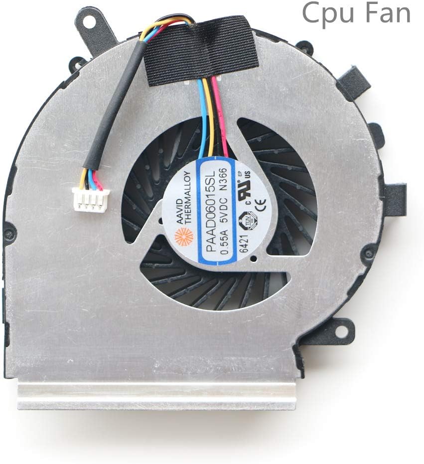 3CTOP Replacement CPU Cooling Fan Cooler for MSI GE62VR GL62VR 16JB 16J4 16J5 PAAD06015SL 4 Pin (CPU fan)