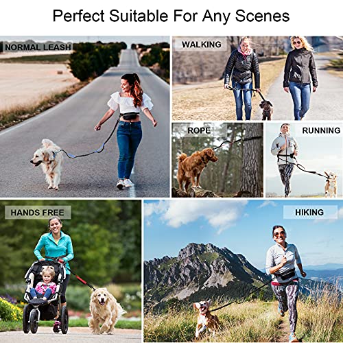 Earth Friendly Hands Free Dog Leash with Zipper Pouch Adjustable Waist Belt Shock Absorbing Padded Handles and… - Image 8