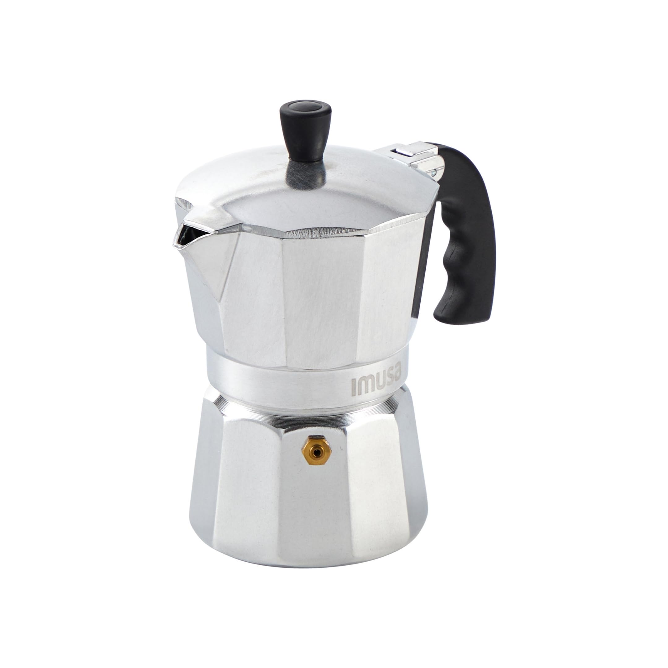 Photo 1 of IMUSA USA B120-42V Aluminum Espresso Stovetop Coffeemaker 3-Cup, Silver (Pack of 1)
