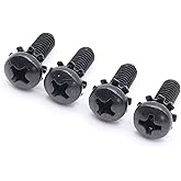 ReplacementScrews TV Stand Screws Compatible with LG OLED65B7A | (OLED65B7A.AUS), Complete Feet / Legs Screw Set, Black Plated, Metric Steel Screws, Pack of 4