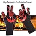Yuanming 2018 New Style BBQ Grilling Cooking Gloves, 932°F Heat Resistant Kitchen Oven Mitts Gloves, 1 Pair 14