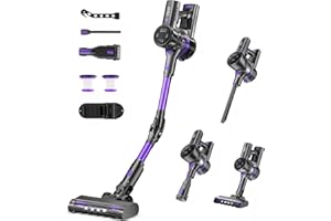 Cordless Vacuum Cleaner, Cordless Stick Vacuum with LED Display & Foldable Lightweight Design, 45KPa/500W/60Mins/3 Modes,Rech