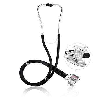 Sinocare Premium Dual Head Stethoscope Kit Classic Double Tube Double Sided Head Diaphragm Lightweight Multifunctional Uses With Ear Tips For Home And Medical Cm4158 Amazon Co Uk Business Industry Science