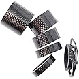 ONGHSD 9 Pieces/Set Carbon Fiber Bike Headset Spacer Kit 1/2/3/5/8/10/15/20/30mm MTB Bike Headset Rings Bicycle Headset Spacer Kit Fits for 1 1/8 Inch Road Mountain Bike Stem Spacers