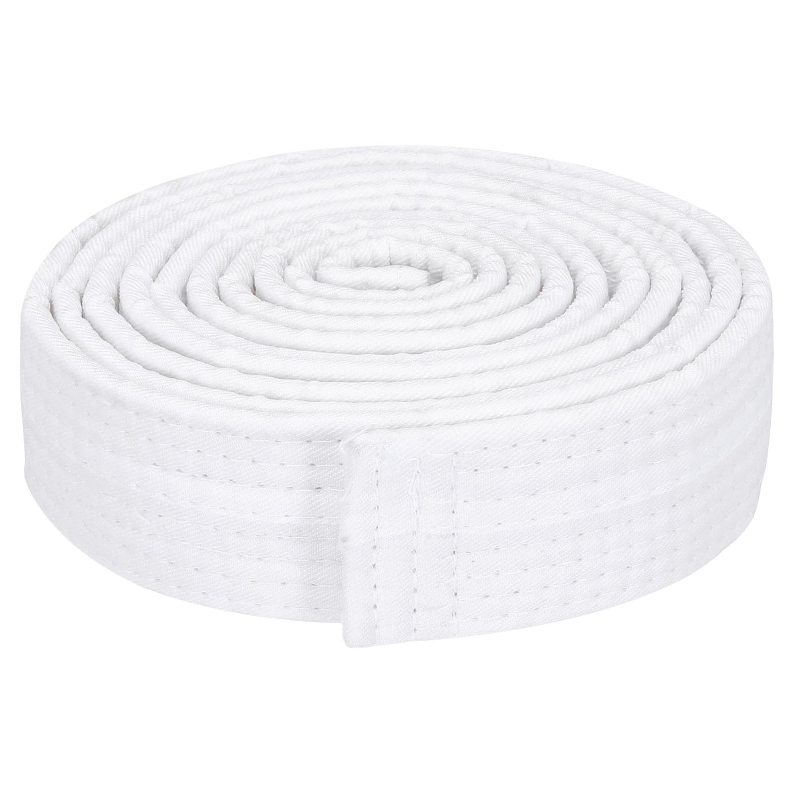 PATIKIL Taekwondo Colored Ranking Belt 1.5" x7.8Ft 2.4m, Polyester Martial Arts Judo Karate Belt for Coach Teaching Practice, White