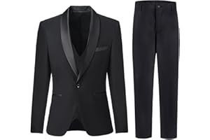 SHINFAN Boys Suit for Toddler Tuxedo Kids Formal Suits Set 5 Pieces Wedding Outfit