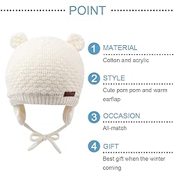 BAVST Baby Beanie Hat for Winter with Earfalp Cute